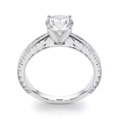 Mila Vintage-Inspired Solitaire Engagement Ring