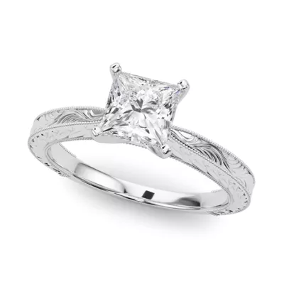 Mila Vintage-Inspired Solitaire Engagement Ring
