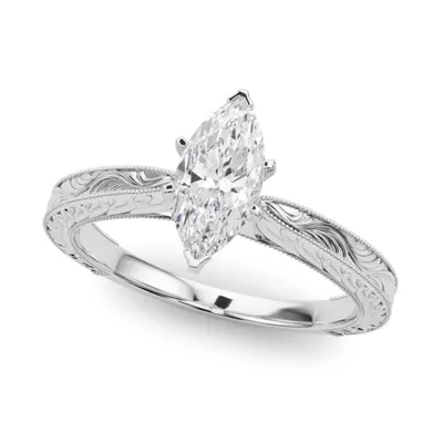 Mila Vintage-Inspired Solitaire Engagement Ring