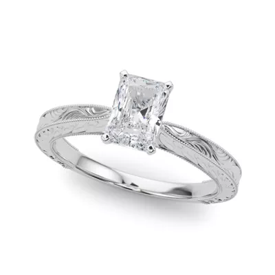 Mila Vintage-Inspired Solitaire Engagement Ring
