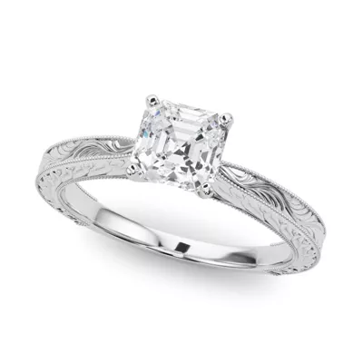 Mila Vintage-Inspired Solitaire Engagement Ring