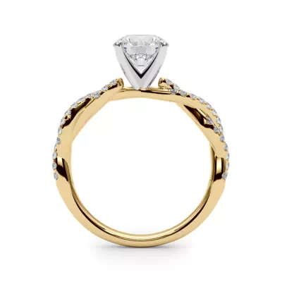 Abigail Pavé Diamond Twist Engagement Ring