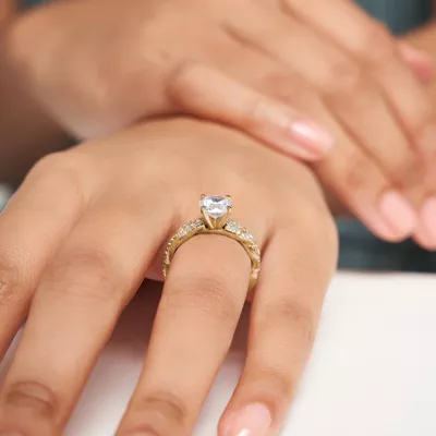 Abigail Pavé Diamond Twist Engagement Ring