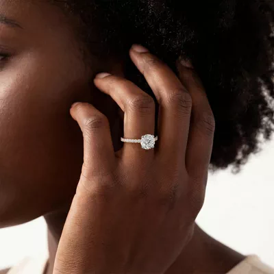 Riley Classic Pavé Diamond Engagement Ring