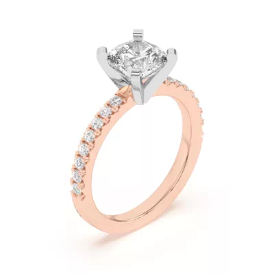 Riley Classic Pavé Diamond Engagement Ring