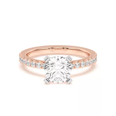 Riley Classic Pavé Diamond Engagement Ring