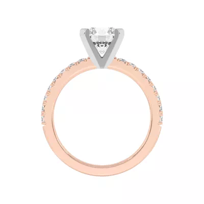 Riley Classic Pavé Diamond Engagement Ring