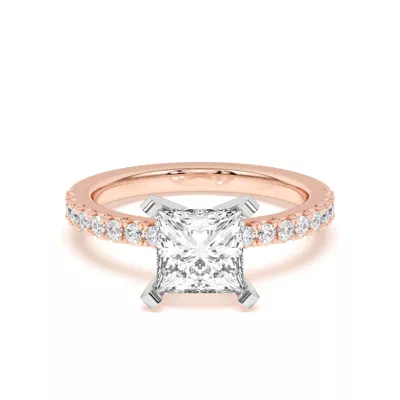 Riley Classic Pavé Diamond Engagement Ring