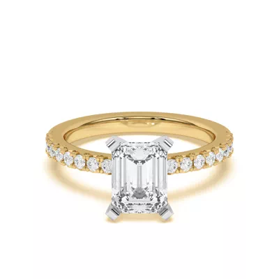 Riley Classic Pavé Diamond Engagement Ring