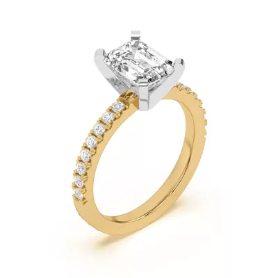 Riley Classic Pavé Diamond Engagement Ring