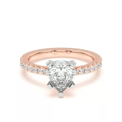 Riley Classic Pavé Diamond Engagement Ring