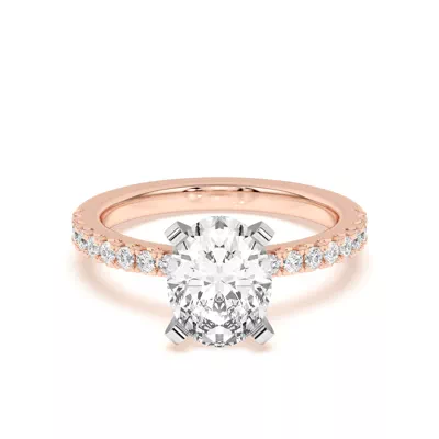 Riley Classic Pavé Diamond Engagement Ring