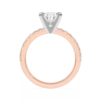 Riley Classic Pavé Diamond Engagement Ring