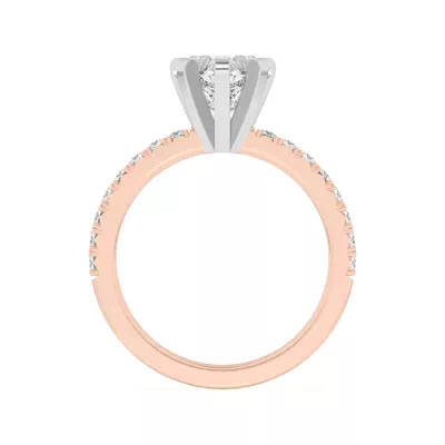 Riley Classic Pavé Diamond Engagement Ring