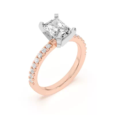 Riley Classic Pavé Diamond Engagement Ring