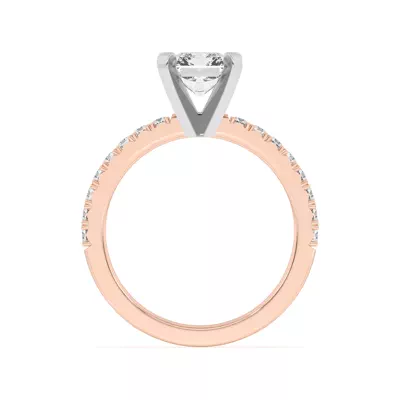 Riley Classic Pavé Diamond Engagement Ring