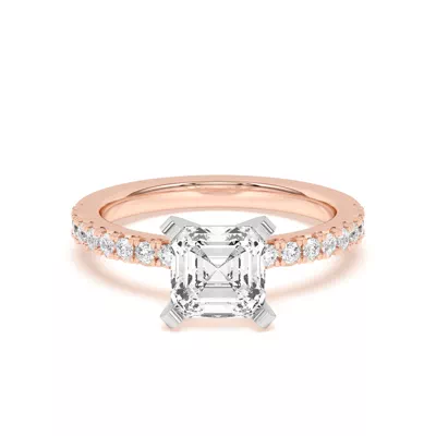 Riley Classic Pavé Diamond Engagement Ring