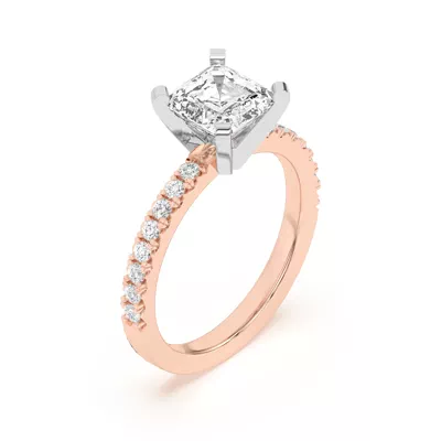 Riley Classic Pavé Diamond Engagement Ring