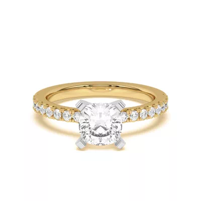 Riley Classic Pavé Diamond Engagement Ring
