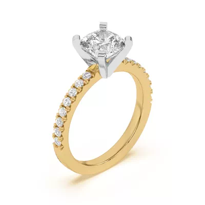 Riley Classic Pavé Diamond Engagement Ring