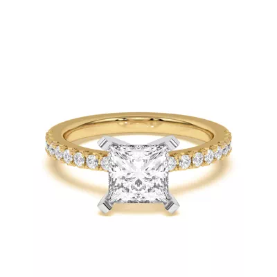 Riley Classic Pavé Diamond Engagement Ring