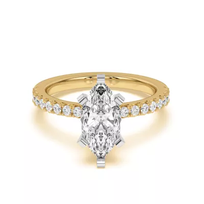 Riley Classic Pavé Diamond Engagement Ring