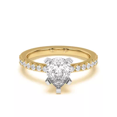 Riley Classic Pavé Diamond Engagement Ring