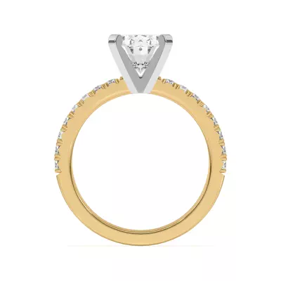 Riley Classic Pavé Diamond Engagement Ring