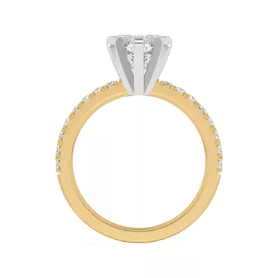 Riley Classic Pavé Diamond Engagement Ring