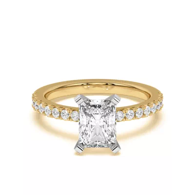 Riley Classic Pavé Diamond Engagement Ring
