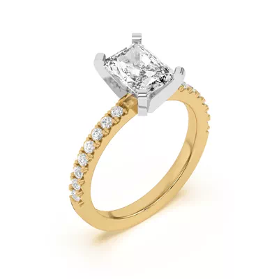 Riley Classic Pavé Diamond Engagement Ring