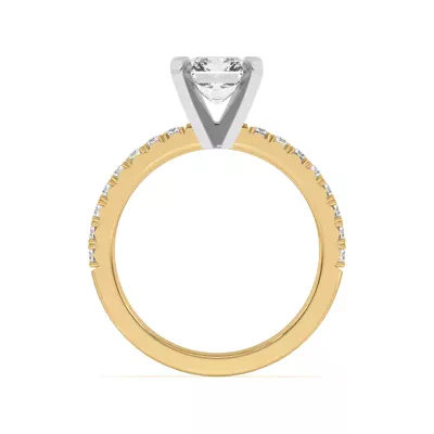 Riley Classic Pavé Diamond Engagement Ring