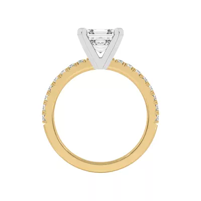 Riley Classic Pavé Diamond Engagement Ring