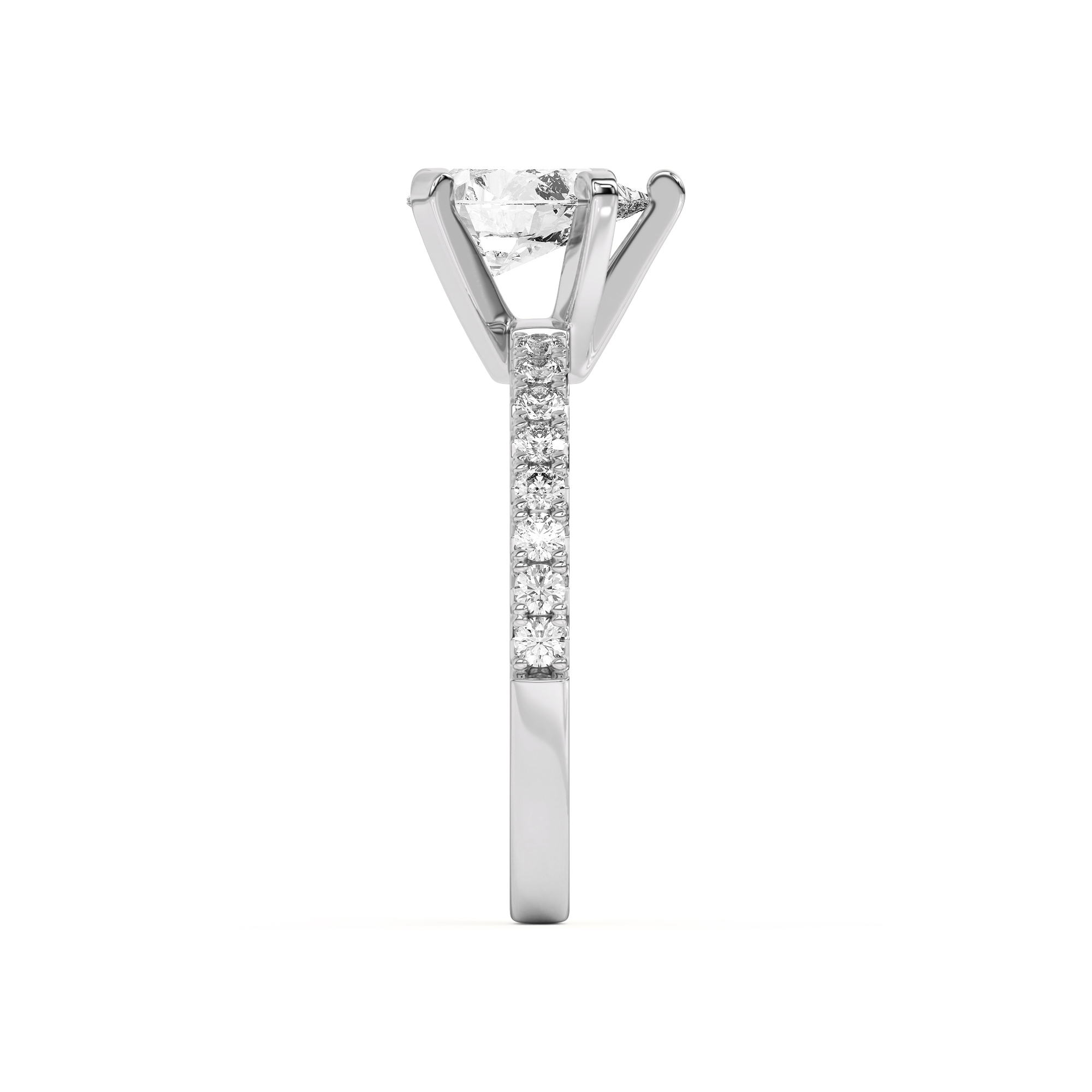 Riley Classic Pavé Diamond Engagement Ring