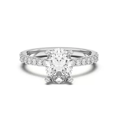 Riley Classic Pavé Diamond Engagement Ring