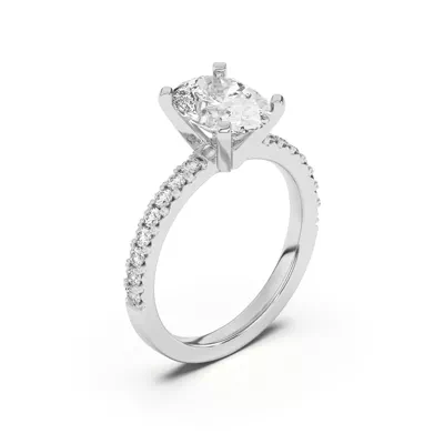 Riley Classic Pavé Diamond Engagement Ring