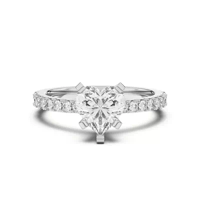 Riley Classic Pavé Diamond Engagement Ring