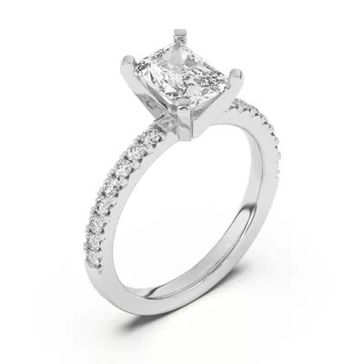 Riley Classic Pavé Diamond Engagement Ring