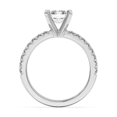 Riley Classic Pavé Diamond Engagement Ring