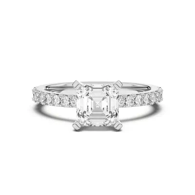 Riley Classic Pavé Diamond Engagement Ring