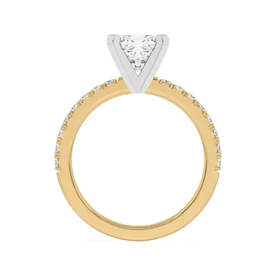 Riley Classic Pavé Diamond Engagement Ring