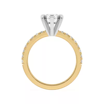 Riley Classic Pavé Diamond Engagement Ring