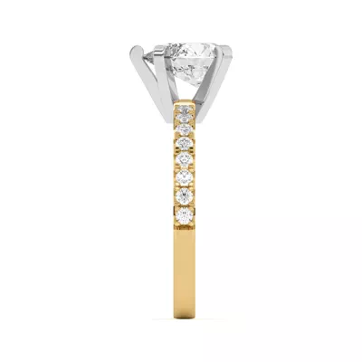 Riley Classic Pavé Diamond Engagement Ring
