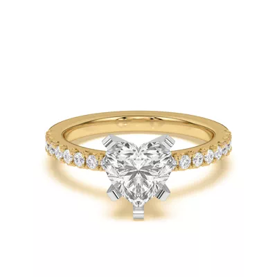 Riley Classic Pavé Diamond Engagement Ring