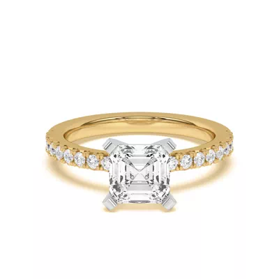 Riley Classic Pavé Diamond Engagement Ring