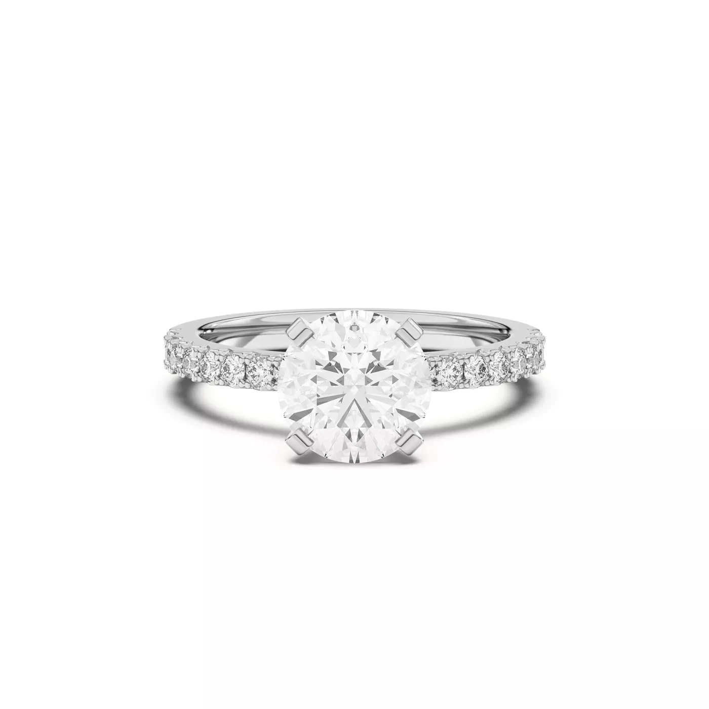 Riley Classic Pavé Diamond Engagement Ring