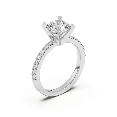 Riley Classic Pavé Diamond Engagement Ring