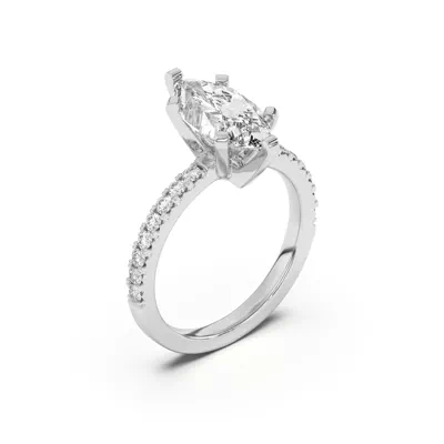 Riley Classic Pavé Diamond Engagement Ring