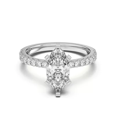 Riley Classic Pavé Diamond Engagement Ring