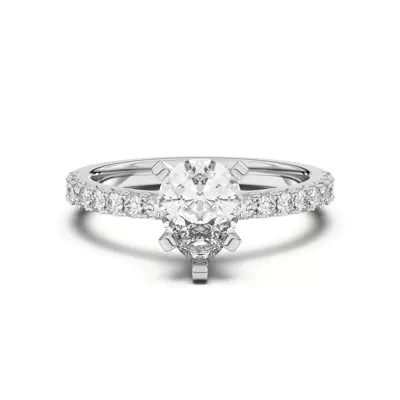 Riley Classic Pavé Diamond Engagement Ring